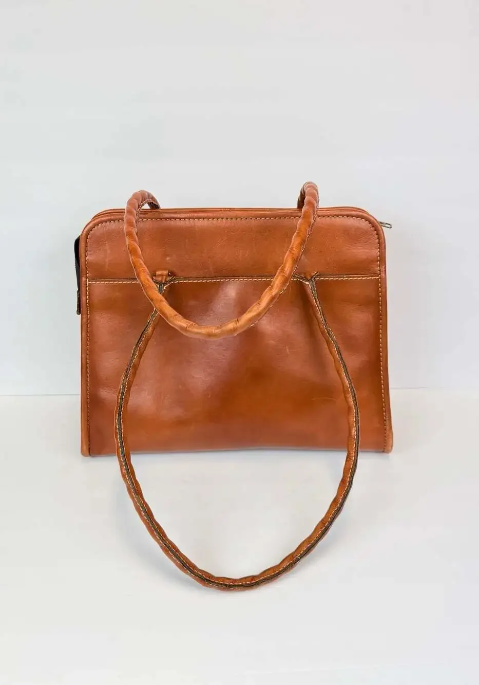 Patricia Nash Paris Leather Satchel in Tan Tooled Floral